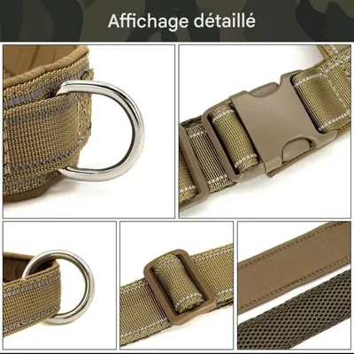 FurryFusion Harnachement tactique anti-pull pour grands chiens