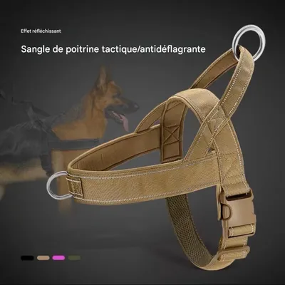 FurryFusion Harnachement tactique anti-pull pour grands chiens