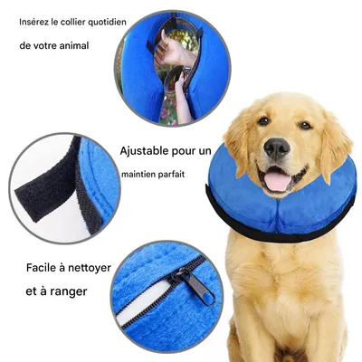 FurryFusion Collier gonflable pour chien et chat anti-morsure FurryFusion Collier gonflable pour chien et chat anti-morsure