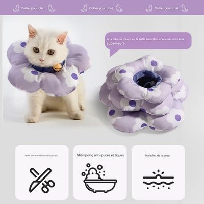 FurryFusion Collier anti-salive et anti-lick pour chats et chiens