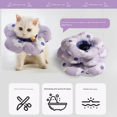 FurryFusion Collier anti-salive et anti-lick pour chats et chiens FurryFusion Collier anti-salive et anti-lick pour chats et chiens