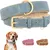 HausPets Collier Réglable Cuir Rembourré Bleu Taille L Chiens Grands HausPets Collier Réglable Cuir Rembourré Bleu Taille L Chiens Grands