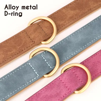 HausPets Collier Réglable Cuir Rembourré Bleu Taille L Chiens Grands HausPets Collier Réglable Cuir Rembourré Bleu Taille L Chiens Grands