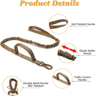 MCBOSON Collier Tactique Laisse Bungee Nylon MCBOSON Collier Tactique Laisse Bungee Nylon