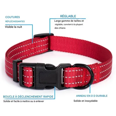 FurryFusion Collier pour chien avec fils réfléchissants FurryFusion Collier pour chien avec fils réfléchissants