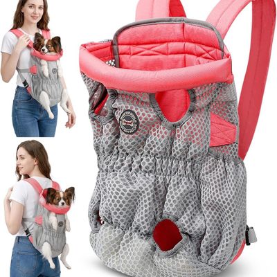 MCBOSON Sac à Dos Transport Chien Rose Cerise