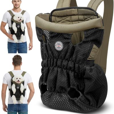 MCBOSON Sac à Dos Transport Chien Vert Olive