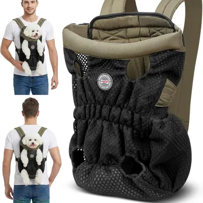MCBOSON Sac à Dos Transport Chien Vert Olive