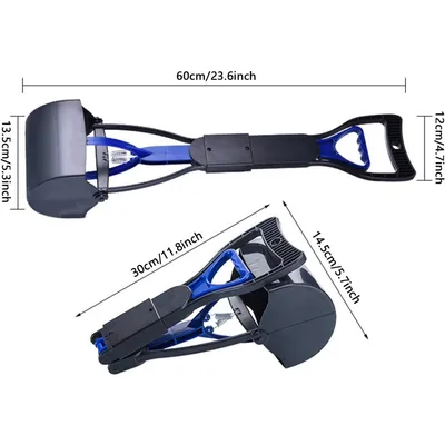 ZooVenture Pelle Dejectis Chien 60cm Bleu Antidérapant ZooVenture Pelle Dejectis Chien 60cm Bleu Antidérapant