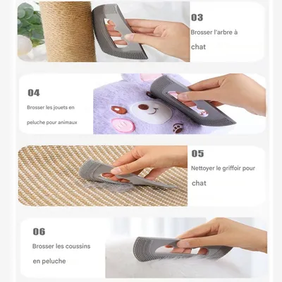 FurryFusion Brosse en gel pour éliminer les poils de chat et de chien FurryFusion Brosse en gel pour éliminer les poils de chat et de chien