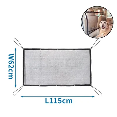Filet de séparation chien (115x62cm) pour sécurité voiture Filet de séparation chien (115x62cm) pour sécurité voiture