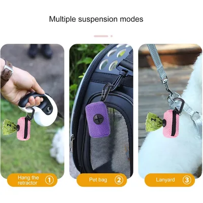 Zoomtopia Distributeur sacs à caca chien noir tissu maille pratique Zoomtopia Distributeur sacs à caca chien noir tissu maille pratique