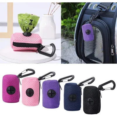 Zoomtopia Distributeur sacs à caca chien noir tissu maille pratique Zoomtopia Distributeur sacs à caca chien noir tissu maille pratique