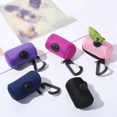 Zoomtopia Distributeur sacs à caca chien noir tissu maille pratique Zoomtopia Distributeur sacs à caca chien noir tissu maille pratique