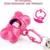 PetTribes Distributeur Sacs Crottes Chien, Forme Os, Rose 5x8cm