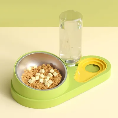 ZooVenture Gamelle Inclinée Chien - 500ml, Inox, Antidérapant