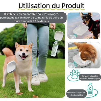ZooVenture Gamelle Eau Portable Chien Silicone 2 Pièces