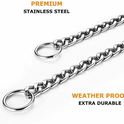 MCBOSON 45cm Dressage Chaîne Fer Solide Collier Étrangleur Chien MCBOSON 45cm Dressage Chaîne Fer Solide Collier Étrangleur Chien