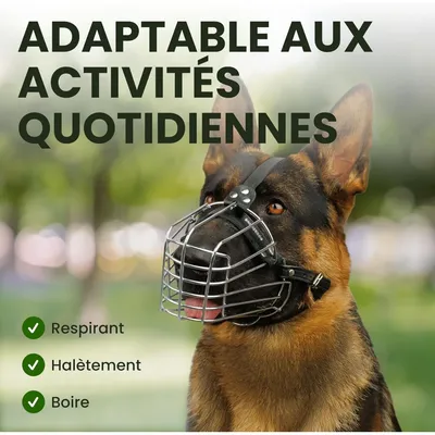 Zoomtopia Muselière métal XL chien taille XL berger allemand Zoomtopia Muselière métal XL chien taille XL berger allemand