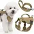 MCBOSON Verstellbares reflektierendes Hundegeschirr+Leine, khaki XXS MCBOSON Verstellbares reflektierendes Hundegeschirr+Leine, khaki XXS
