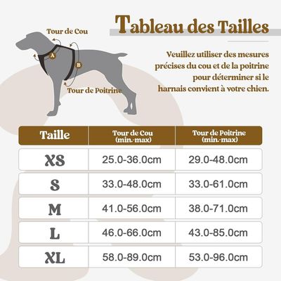 PetTribes Harnais Anti-Traction Chien L - Réfléchissant