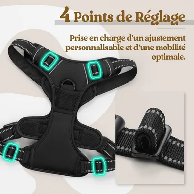 PetTribes Harnais Anti-Traction Chien L - Réfléchissant PetTribes Harnais Anti-Traction Chien L - Réfléchissant