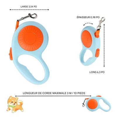 FurryFusion Laisse rétractable pour chiens FurryFusion Laisse rétractable pour chiens
