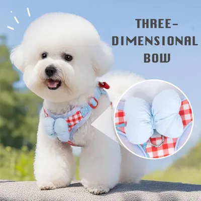 PetTribes Harnais Anti-Tirage Chien avec Noeud Papillon M PetTribes Harnais Anti-Tirage Chien avec Noeud Papillon M