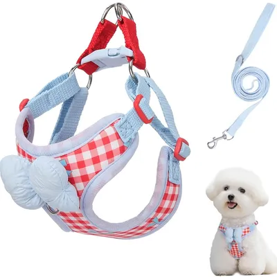 PetTribes Harnais Anti-Tirage Chien avec Noeud Papillon M PetTribes Harnais Anti-Tirage Chien avec Noeud Papillon M