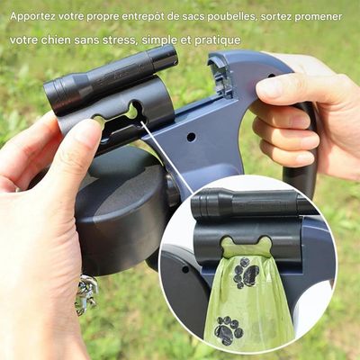 FurryFusion Laisse rétractable double pour chiens