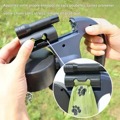 FurryFusion Laisse rétractable double pour chiens FurryFusion Laisse rétractable double pour chiens