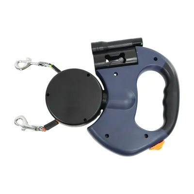 FurryFusion Laisse rétractable double pour chiens FurryFusion Laisse rétractable double pour chiens