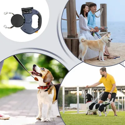 FurryFusion Laisse rétractable double pour chiens FurryFusion Laisse rétractable double pour chiens