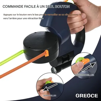 FurryFusion Laisse rétractable double pour chiens FurryFusion Laisse rétractable double pour chiens