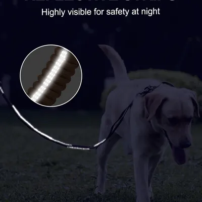 MCBOSON Laisse Élastique Chien Anti-Traction 4 poignées réfléchissante MCBOSON Laisse Élastique Chien Anti-Traction 4 poignées réfléchissante