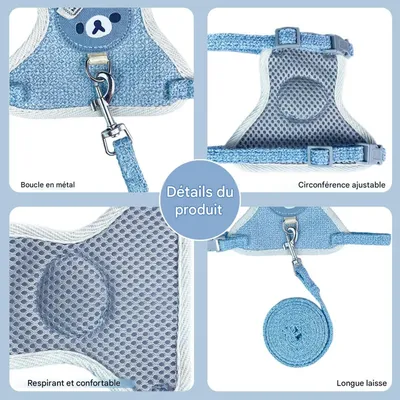 HausPets Harnachement en maille pour chats, chiens et lapins