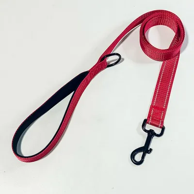 MCBOSON Laisse Robuste Double Poignée 1,5m Rouge MCBOSON Laisse Robuste Double Poignée 1,5m Rouge