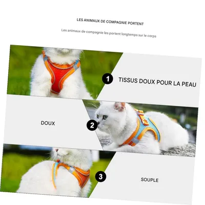 FurryFusion Harnachement réfléchissant et respirant pour chats et chiens FurryFusion Harnachement réfléchissant et respirant pour chats et chiens