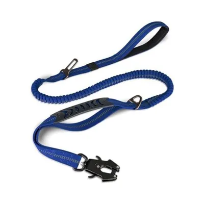 MCBOSON Bleu (Anti-Traction 4 Poignées) Laisse Élastique Chien