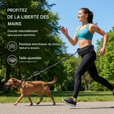 FurryFusion Dehnbarer und zugfester Hunde-Trainingsgürtel FurryFusion Dehnbarer und zugfester Hunde-Trainingsgürtel