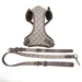 FurryFusion Ensemble de collier et harnais en cuir pour chiens et chats