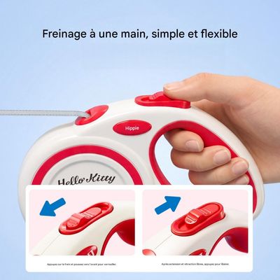 FurryFusion Corde traction rétractable anti-saut pour chien moyen grand