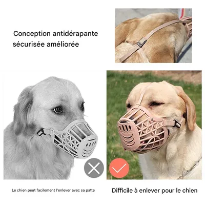 FurryFusion Masque pour chien en plastique souple FurryFusion Masque pour chien en plastique souple