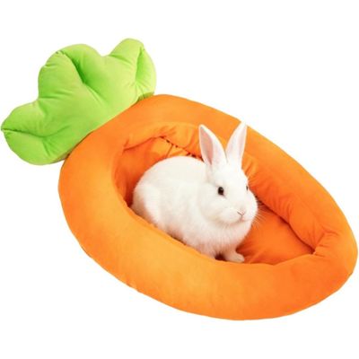 ZooVenture Lit Chat Carotte - Peluche, Doux, Lavable, Chauffant