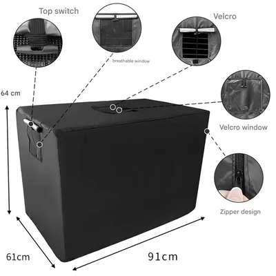 FurryFusion Housse de protection pour cage de chien FurryFusion Housse de protection pour cage de chien