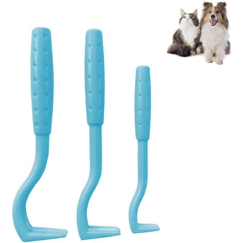 PetTribes GeekerChip Zeckenentfernungs-Kit 3-teilig Blau Schmerzfrei