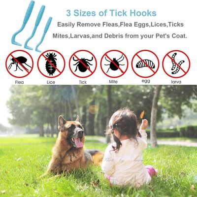 PetTribes GeekerChip Kit Extracteur Tiques 3 Pièces Bleu Sans Douleur