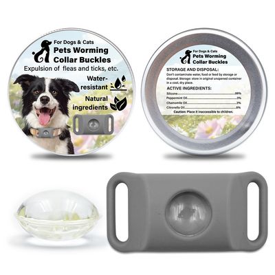 MCBOSON Collier naturel anti-puces et tiques pour chiens et chats en Noir