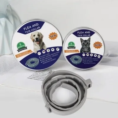 Zoomtopia Collier antipuces petits chiens moins 8kg gris 8 mois Zoomtopia Collier antipuces petits chiens moins 8kg gris 8 mois