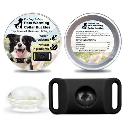 MCBOSON Natürlicher Floh und Zeckenhalsband für Hunde und Katzen in Schwarz MCBOSON Natürlicher Floh und Zeckenhalsband für Hunde und Katzen in Schwarz